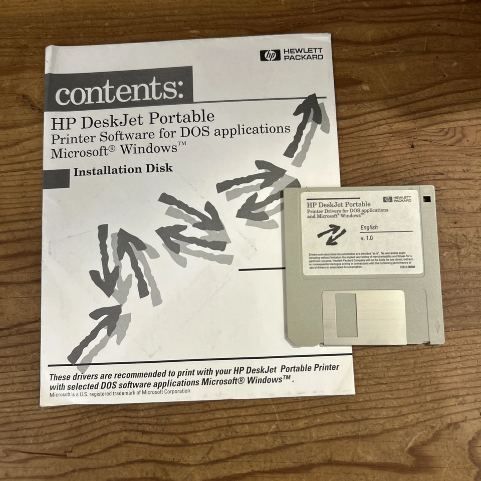 HP DeskJet Portable Printer Software for DOS Applications with Installation Disk - Image 4 of 4