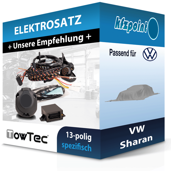 Towtec E-Satz 13Polig Fahrzeugspezifisch Passend für VW Sharan FP Elektrosatz-image