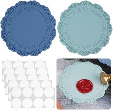 Wax Seal Silicone Pad Kit - 2 Pieces Wax Seal Pads with 40 Double Sided Adhesive