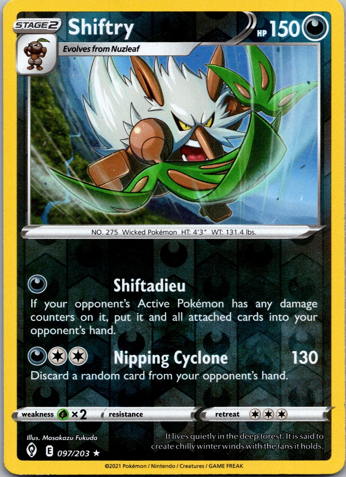 SWSH07: Evolving Skies #097/203 Shiftry reverse holo