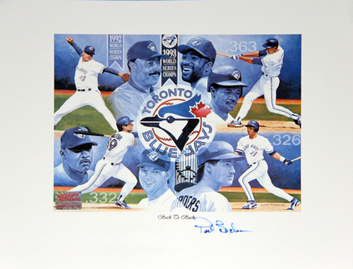 Pat Borders Autographed Lithograph - Toronto Blue Jays - World Series MVP