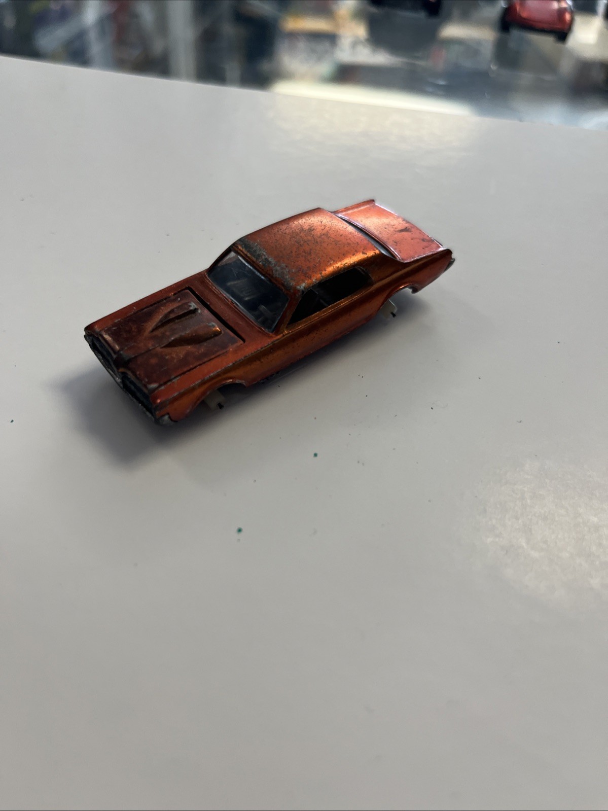 Hot Wheels 1968 Redline Early Orange Custom Cougar Vintage Car MISSING WHEELS
