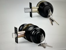 KNOBWELL Entry Door Knob and Single Cylinder Deadbolt Lock Set, Exterior Door