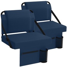 Stadium Seat 2 Pack for Bleachers with Back Support,Portable Bleacher Chairs ...