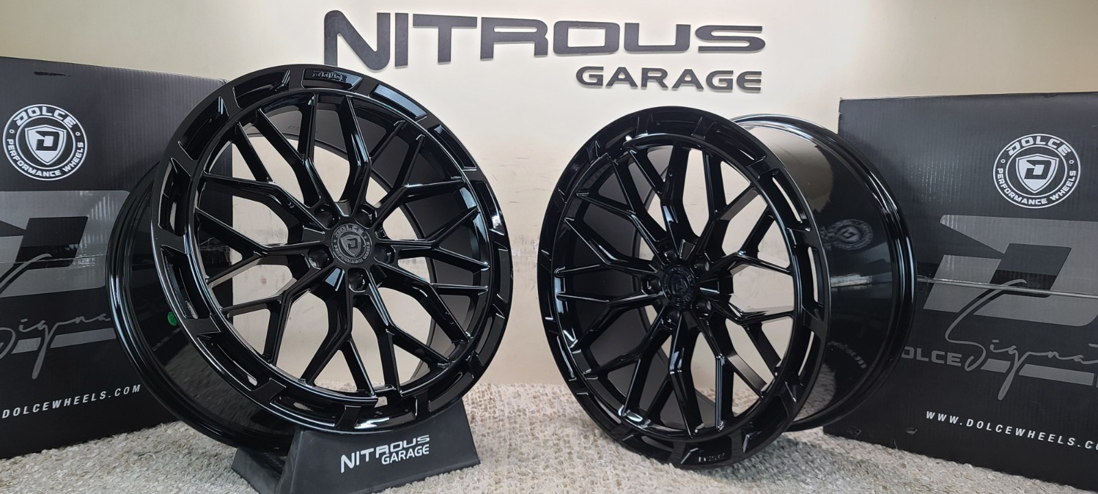 22 DOLCE MAGARI BLACK STAGGERED WHEELS FOR ROLLS ROYCE GHOST WRAITH DAWN