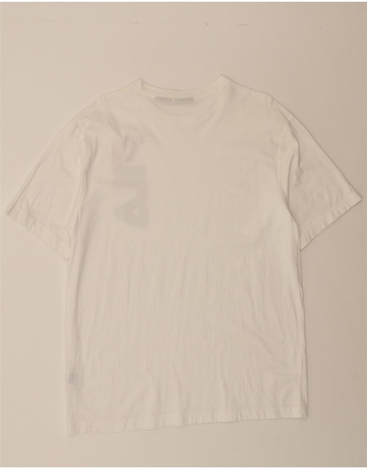 FILA Maglietta Uomo Grafica Top Grande Bianco Cotone DB42