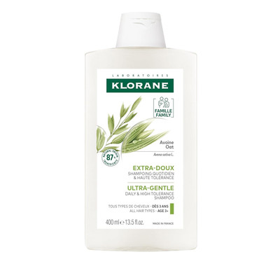 Klorane Ultra-Gentle Shampoo with Oat Milk - Sulfate-Free - Dermatologist and Pe