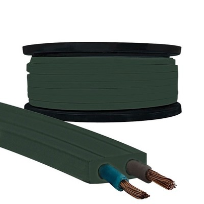 10m Illu-Flachbandkabel H05RNH2-F 2x1,5mm² Lichterkette Party Flachkabel Grün