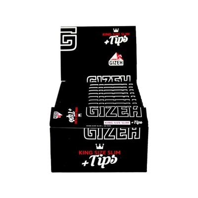 1 Box Gizeh Black Extra Fine King Size Slim à 34 Papes + Filtertips