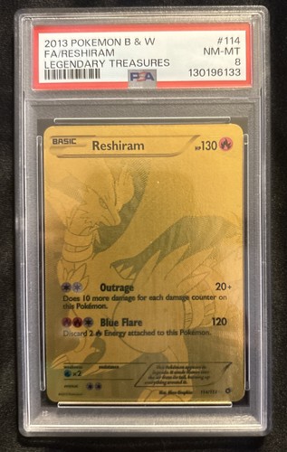 Reshiram graded PSA 8 for sale on eBay