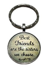 Keychain Best Friends Are The Sisters We Chose 2 Charm NEW FREE USA S H