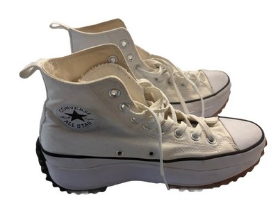 Converse Run Star Hike Hi Platform White Gum 166799C Size 9.5 Women / 8 Men