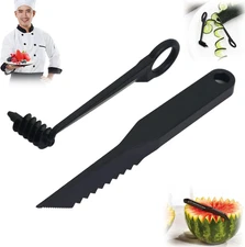 Kitchen Spiral and V-Shaped Tools, Blade Julienne Cutter,Fruit Shape Cutters,Mul