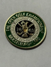 Rare 1883 Open Championship 1" Coin Style Golf Marker - Musselburgh Links