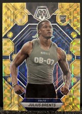 Julius Brents 2023 Panini Mosaic #340 RC Reactive Yellow Good Colts