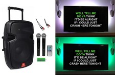 Rockville 15" Portable Karaoke Machine/System w/ 2 Wireless Microphones LED's