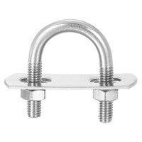 "Runde U-BüGel, 8 Sets 18Mm(0.71\") Innere Breite 36Mm LäNge M6 304 Edelstahl"