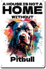 Vintage Dog A House Is Not A Home Tin Metal Signs Home D cor 8x12