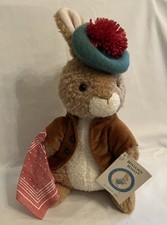Vintage Eden Beatrix Potter 13 Benjamin Bunny Kids Plush Toy Velvet Coat NWT