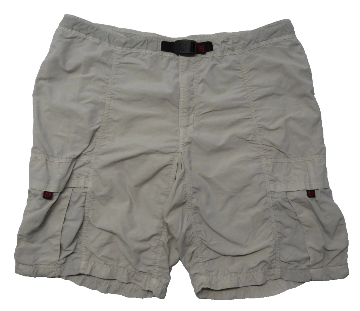 Gramicci Men L 100% Nylon Cargo Shorts Belted VTG 90s Y2K Hiking EUC Made in USA