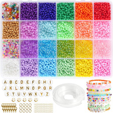 Glass Seed Beads for Jewelry Making, 8800Pcs 3Mm Small 3Mm, Colorful