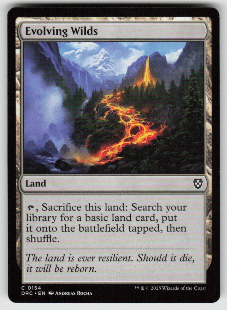 Evolving Wilds (0154) Common Commander: Aetherdrift 154 MTG Near Mint