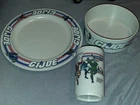 NEW OLD STOCK 1993 GI Joe Battle Corps Plate Bowl Tumbler Set Box SNAKE EYES ⚡️