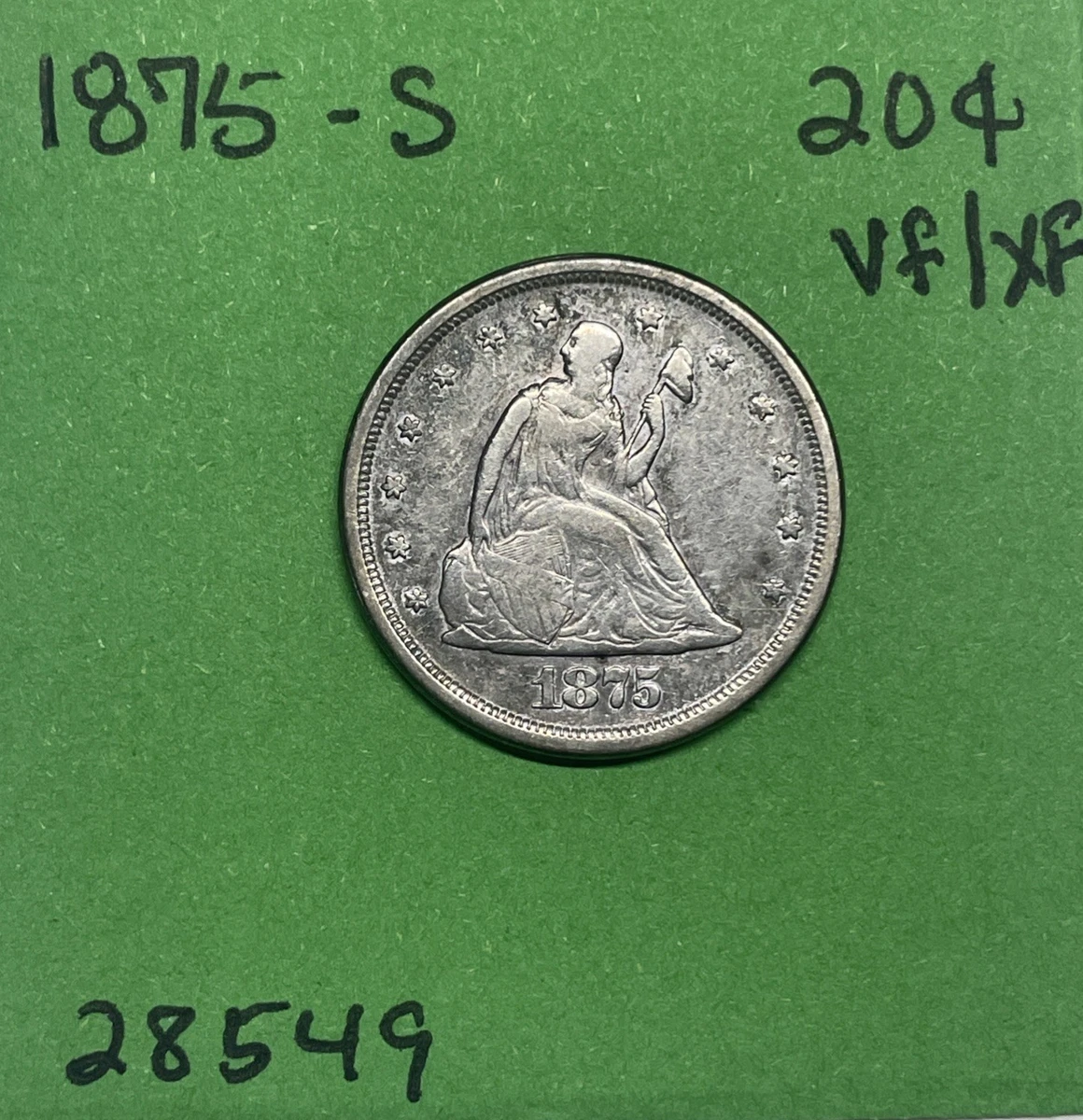 1875 Year Grade VF 20 US Twenty Cent Pieces for sale | eBay