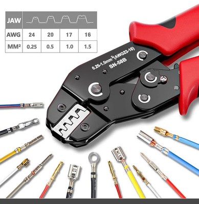 SN-58B Ratcheting Crimping Tool Set for Dupont/JST/Molex Terminals