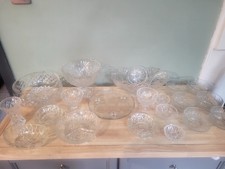 Vintage Crystal Glass, Fruitbowl, Ashtray Glasses, Butterdish, Bowls Kitchenware