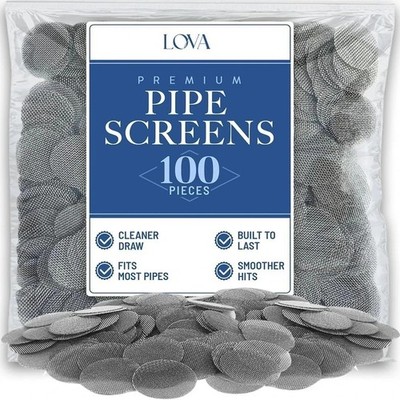 100 Pcs Pipe Screens Stainless Steel Screen Filter for Pipe 3/4 Mesh Pipe Filter