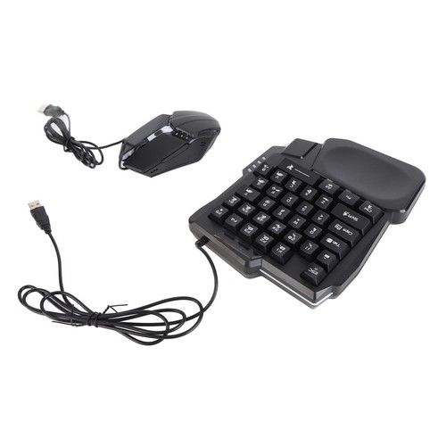 RGB Backlit Keyboard Mouse Combo Single Hand Gaming Keypad Mouse Converter Wi FY - Afbeelding 8 van 22