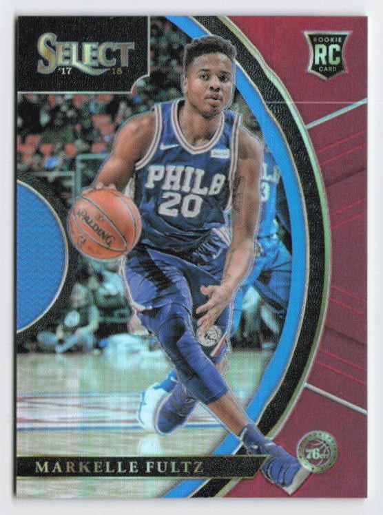 2017-18 Markelle Fultz Rookie Card Panini Select Maroon Prizm /199 #68 76ers