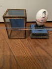 Vintage Asian Hand Painted Egg Shell With Display Case. Stamped — photo 6