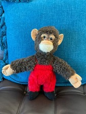 Vintage Steiff Jocko Chimpanzee with Button ID, red pants, made for baby/toddler