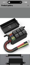 12V 6 Way Waterproof Relay Box, 12AWG Pre-Wired Relay Block for Car Boat