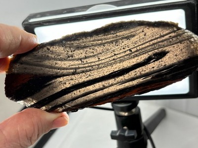 Tri-flow Sheen/Lace Obsidian Slab Lapidary Cabbing Knapping Combo ship avail
