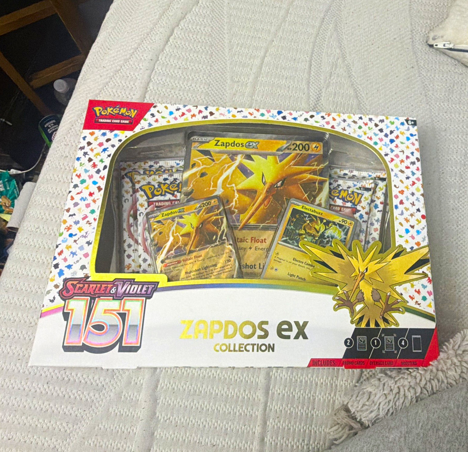 Pokémon 151 Zapdos ex Collection Box Sealed w/ 2 Promo Cards English 2023