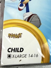 Spirit Halloween Kids Shadow Jumpsuit Costume Sonic the Hedgehog Size XL 14-16