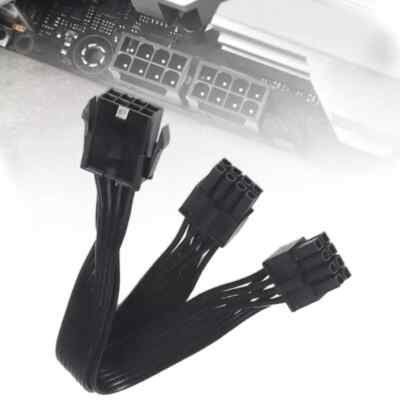 10 x Mainboard CPU 8pin Extension Cable 1 to 2 Adapter Splitter Cable 8P To 4+4P