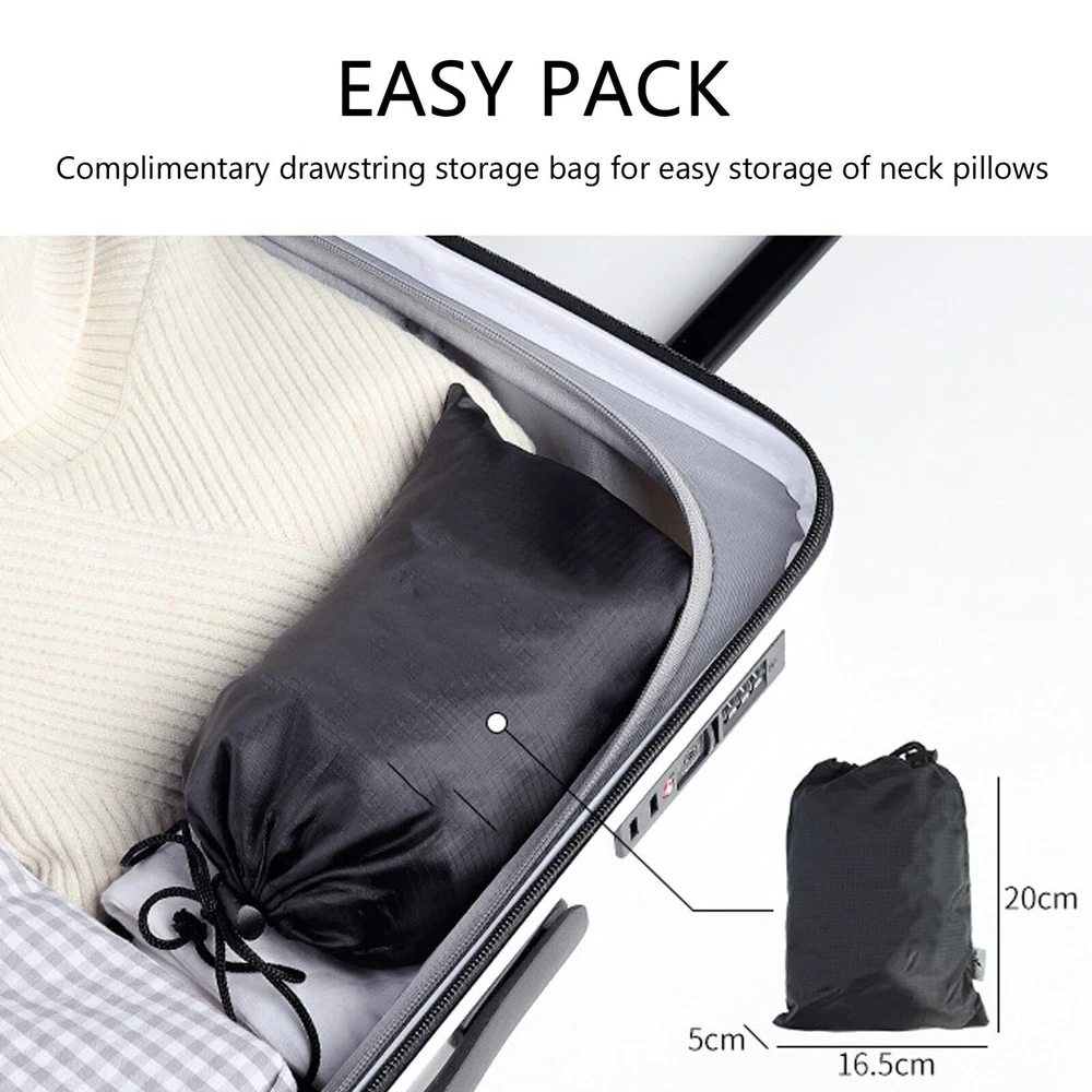 H-Shaped Inflatable Travel Pillow Detachable Washable Quick-Fill for Comfort