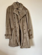 Burberry Rabbit Fur Coat Beige Size Uk 10