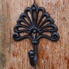 1pc Retro Cast Iron Wall Hook Black Coat Key Hook European Style Home Decor