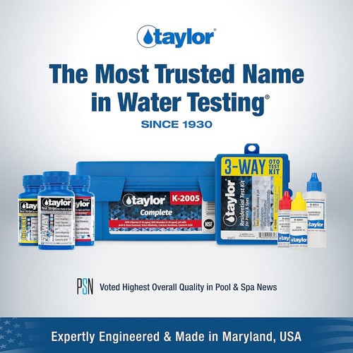 Taylor K-1005 DPD, 9-in-1 Pool Test Kit for Test Kit Chlorine, Bromine, pH, Acid - Picture 6 of 7