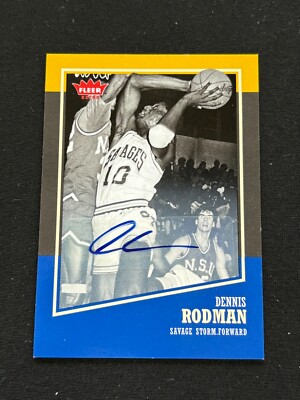 Dennis Rodman 2013-14 Fleer Retro Auto Autograph SSP Savage
