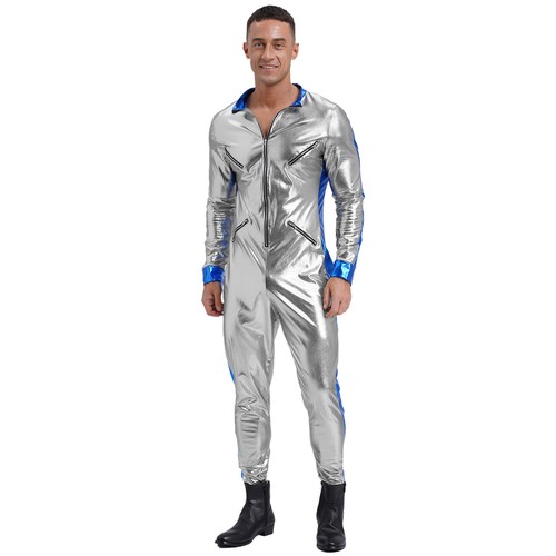 Astronaut Adults Men Space Explorer Jumpsuit Space Cosplay Dress Up Costumes - Picture 44 of 66
