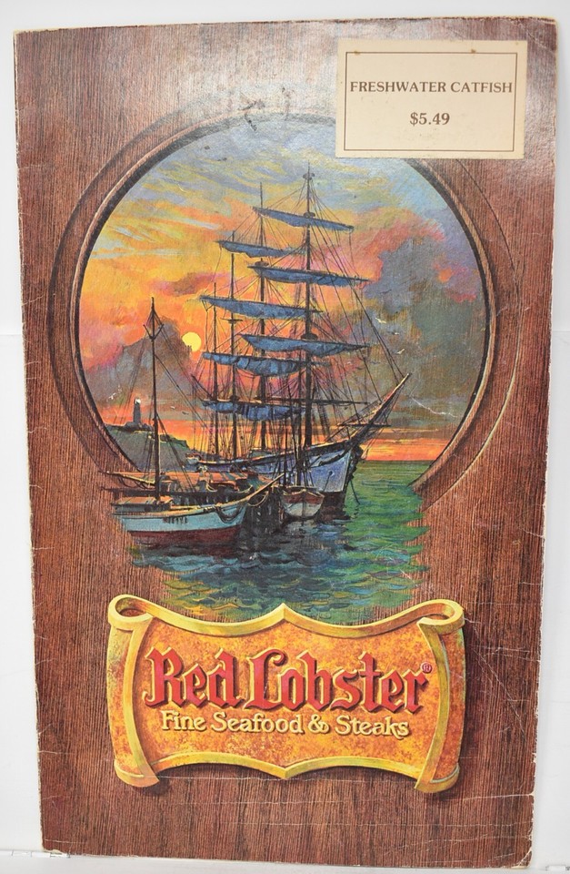 1982 Red Lobster Inns Restaurant Menu 6770 Lake Ellenor Drive Orlando