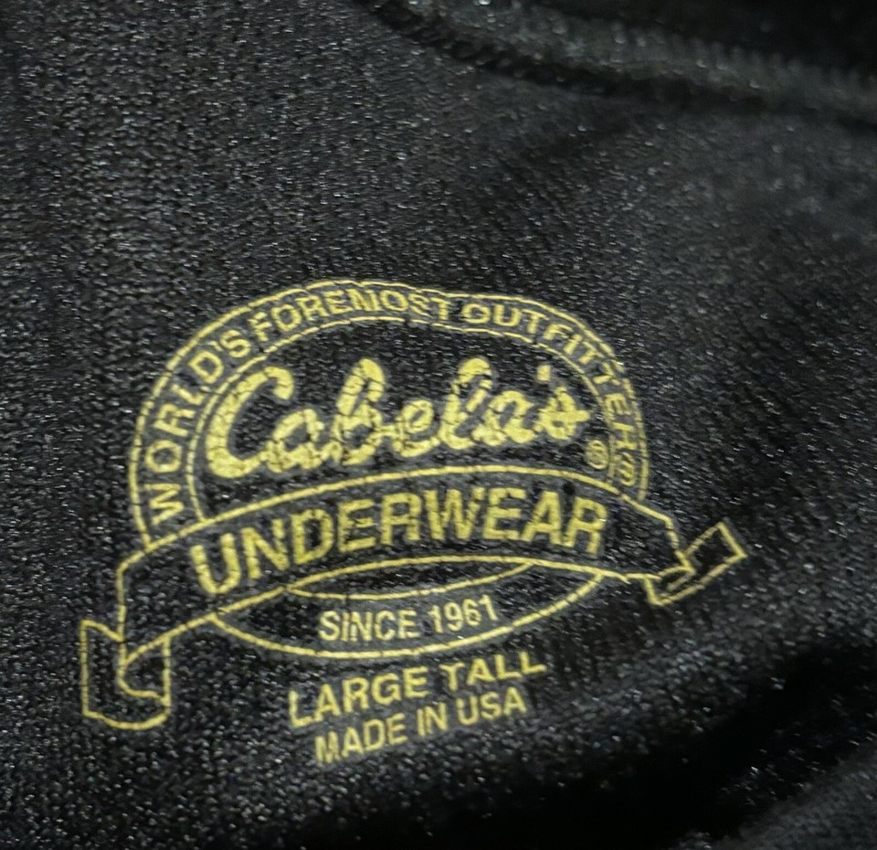 Cabelas Black Long Underwear Polertec, Power Dry Set Large eBay