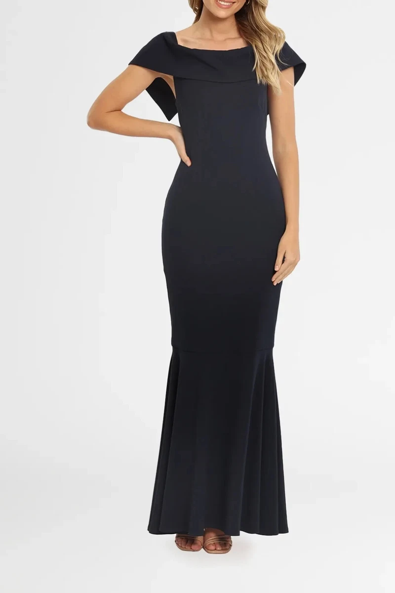 royal blue off the shoulder formal dress Zapakasa Women Royal Blue Off The Shoulder Formal Dress with Detachable  Sleeves Sheath Prom Dress