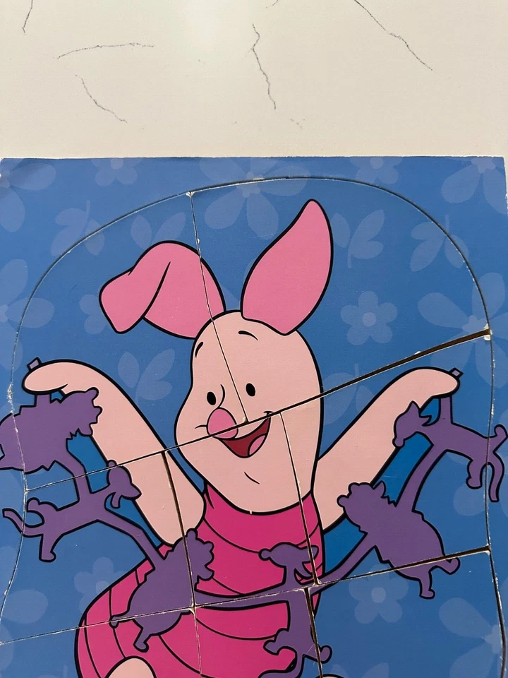 Mattel Vintage Winnie the Pooh - Piglet w/Friends Wooden Puzzle Tray #42595 - Image 2 of 3